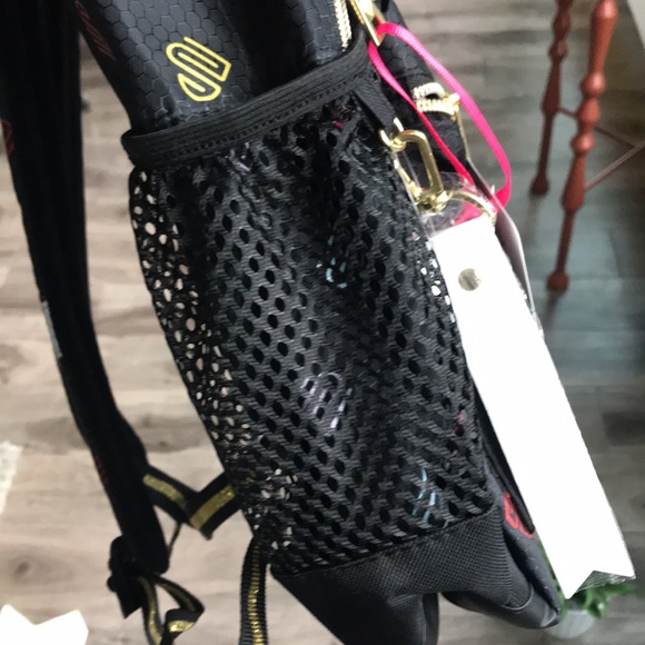 🌟HOST PICK🌟 JUSTICE sport girls backpack in black hearts - NEW with tags - Picture 11 of 12